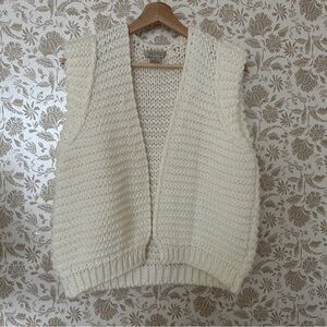 Astrid Chunky Knit Folk Vest – Made in Italy, Size S